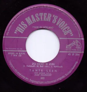 Pochette de Het verlangen naar jou / Zo moet ie zijn de Tante Leen