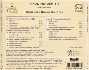 Pochette de Complete Brass Sonatas de Paul Hindemith