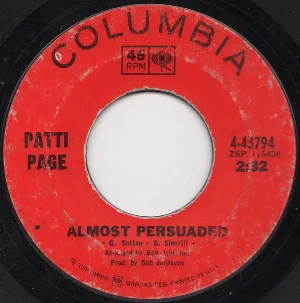 Pochette Almost Persuaded / It’s the World Outside
