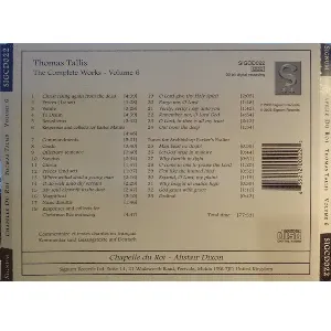 Pochette de The Complete Works: Volume 6 de Thomas Tallis