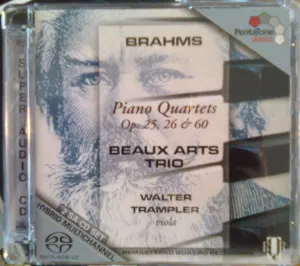 Pochette de Piano Quartets op. 25, 26 & 60 de Beaux Arts Trio - Johannes Brahms