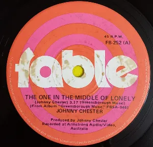 Pochette de The One in the Middle of Lonely / How Come I Have You de Johnny Chester