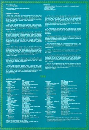 Pochette de Grass - A Rock Musical de Sven Libæk