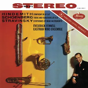 Pochette Hindemith: Symphony in B-flat / Schoenberg: Theme & Variations, op. 43a / Stravinsky: Symphonies of Wind Instruments