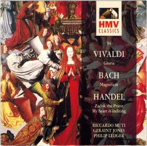 Pochette de Gloria / Magnificat / Zadok the Priest / My heart is inditing de Philip Ledger - Johann Sebastian Bach - George Frideric Handel - Antonio Vivaldi - Riccardo Muti
