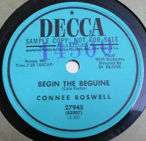Pochette de Begin the Beguine / Believe It Beloved de Connee Boswell