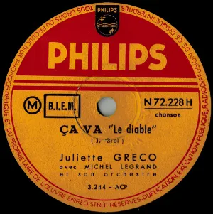 Pochette de Ça va "Le Diable" / Coin de rue de Michel Legrand et son orchestre - Juliette Gréco