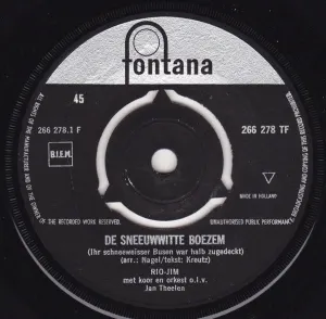 Pochette de De sneeuwwitte boezem / In de taverne d'amore de Johnny Hoes
