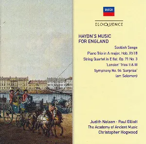 Pochette de Music for England de Christopher Hogwood - Academy of Ancient Music - Judith Nelson - Joseph Haydn