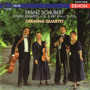 Pochette de String Quartets in G, D.887 & in c, D.703 de Carmina Quartet - Franz Schubert