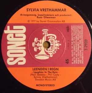 Pochette de Leenden i regn / Det känns som jag vill dansa de Sylvia Vrethammar