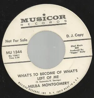 Pochette de What's to Become of What's Left for Me de Melba Montgomery