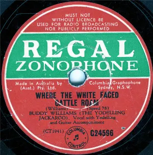 Pochette de Where the White Faced Cattle Roam / What a Pal My Mother Might Have Been de Buddy Williams
