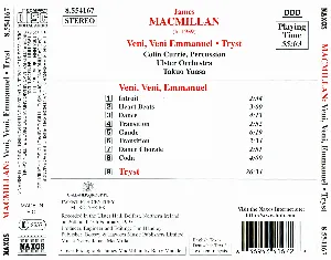Pochette de Veni, Veni, Emmanuel / Tryst de Sir James MacMillan - Colin Currie - Ulster Orchestra - Takuo Yuasa