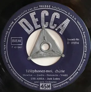 Pochette de Téléphonez-moi Chérie de Lys Assia