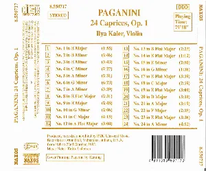 Pochette de 24 Caprices, op. 1 de Ilya Kaler - Niccolò Paganini