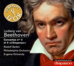 Pochette de Concertos nos 3 et 5 «L'Empereur» de Rudolf Serkin - Ludwig van Beethoven - Eugene Ormandy - The Philadelphia Orchestra