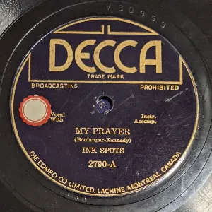 Pochette de My Prayer / Give Her My Love de The Ink Spots