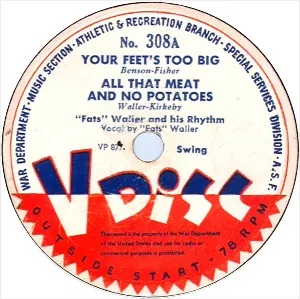 Pochette de Your Feet’s Too Big / All That Meat and No Potatoes / Jelly Jelly de Fats Waller and His Rhythm