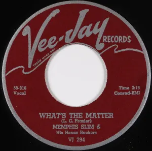 Pochette de What's the Matter / This Time I'm Through de Memphis Slim