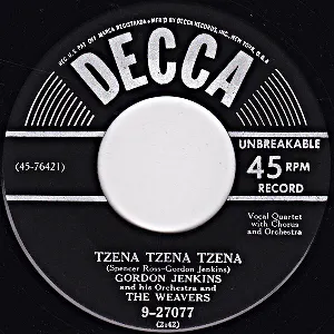 Pochette de Tzena Tzena Tzena / Goodnight Irene de The Weavers - Gordon Jenkins & His Orchestra