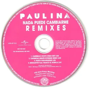 Pochette de Nada puede cambiarme (remixes) de Paulina Rubio
