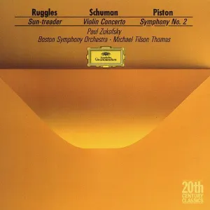Pochette de Ruggles: Sun-treader / Schuman: Violin Concerto / Piston: Symphony no. 2 de William Schuman - Boston Symphony Orchestra - Walter Piston - Michael Tilson Thomas