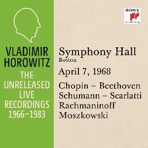 Pochette Vladimir Horowitz in Recital at Symphony Hall Boston April 7 1968