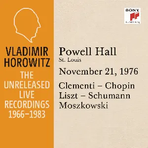 Pochette Vladimir Horowitz in Recital at Powell Hall St. Louis November 21 1976