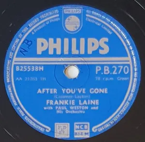 Pochette de After You've Gone / A Hundred Years From Today de Paul Weston and His Orchestra - Frankie Laine