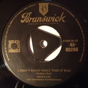 Pochette Johnny Guitar / I Didn't Know What Time It Was