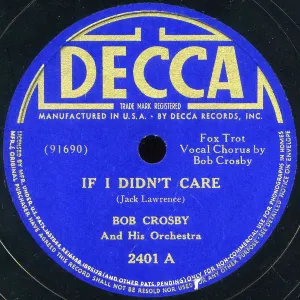 Pochette de If I Didn't Care / At a Little Hot Dog Stand de Bob Crosby and His Orchestra