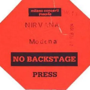 Pochette 1994-02-21: Come as You Are: Palasport, Modena, Italy