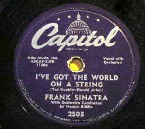 Pochette de I've Got the World on a String / My One and Only Love de Frank Sinatra