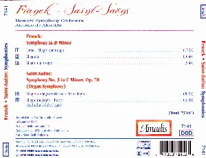 Pochette de Franck: Symphony in D minor / Saint‐Saëns: Symphony no. 3 “Organ” de Camille Saint‐Saëns - César Franck - Antonio de Almeida - Moscow Symphony Orchestra