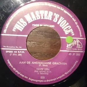 Pochette de Aan de Amsterdamse grachten / De oude straatmuzikant de Tante Leen