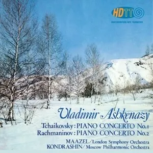 Pochette de Tchaikovsky: Piano Concerto no. 1 / Rachmaninov: Piano Concerto no. 2 de Vladimir Ashkenazy - London Symphony Orchestra - Sergei Rachmaninoff - Pyotr Ilyich Tchaikovsky - Lorin Maazel - Moscow Philharmonic Orchestra