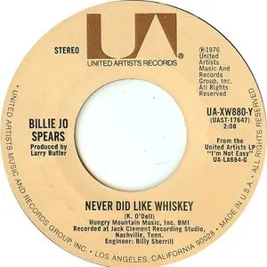 Pochette de Never Did Like Whiskey / No Other Man de Billie Jo Spears