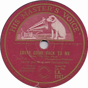 Pochette de Lover Come Back to Me / My Heart Stood Still de Artie Shaw and His Orchestra