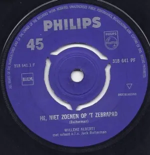 Pochette de He, niet zoenen op ’t zebrapad / Bobby’s brommer de Willeke Alberti