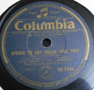Pochette de Afraid to Say Hello / I'll Remember April de Gene Krupa and His Orchestra