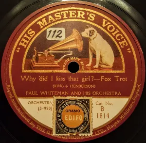 Pochette de Why Did I Kiss That Girl? / Pasadena de Paul Whiteman and His Orchestra