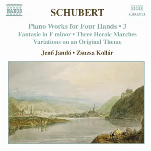 Pochette de Piano Works for Four Hands, Vol. 3 de Jenő Jandó - Franz Schubert