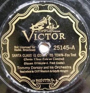 Pochette de Santa Claus Is Comin’ to Town / Jingle Bells de Tommy Dorsey and His Orchestra - Benny Goodman and His Orchestra