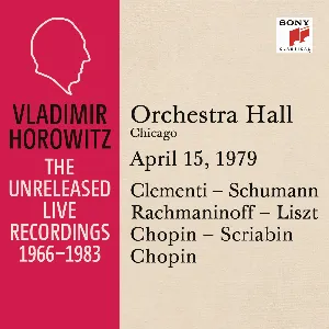 Pochette Vladimir Horowitz in Recital at Orchestra Hall Chicago April 15 1979