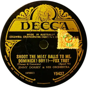 Pochette de Shoot the Meat Balls to Me, Dominick! Boy!! / Dixieland Detour de Jimmy Dorsey and His Orchestra