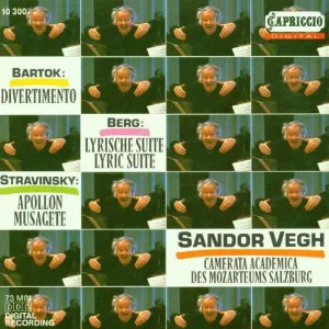 Pochette Bartok: Divertimento / Berg: Lyric Suite / Stravinsky: Apollon Musagète