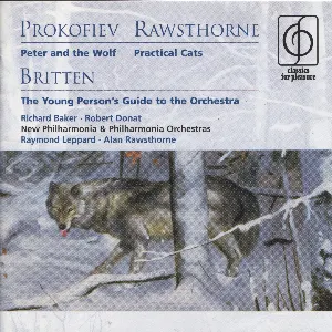 Pochette Prokofiev: Peter and the Wolf / Rawsthorne: Practical Cats / Britten: The Young Person’s Guide to the Orchestra