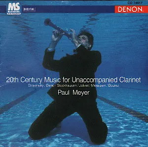 Pochette 20th Century Music for Unaccompanied Clarinet
