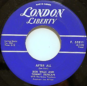 Pochette de After All / It May Be Too Late de Bob Wills and His Texas Playboys